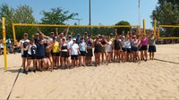 Spannende Spiele bei sommerlichen Temperaturen - Semesterabschlussturnier Beachvolleyball